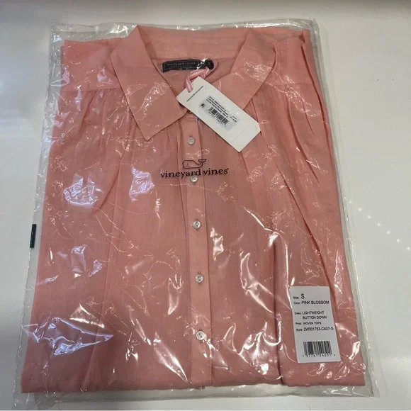 Vineyard vines size small popover top nwt pink blossom - Picture 2 of 2